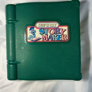 Vintage 1991 Mattel See ’N Say Story Maker Blue Kids Activity Book Tested